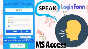 create login form with voice in ms access