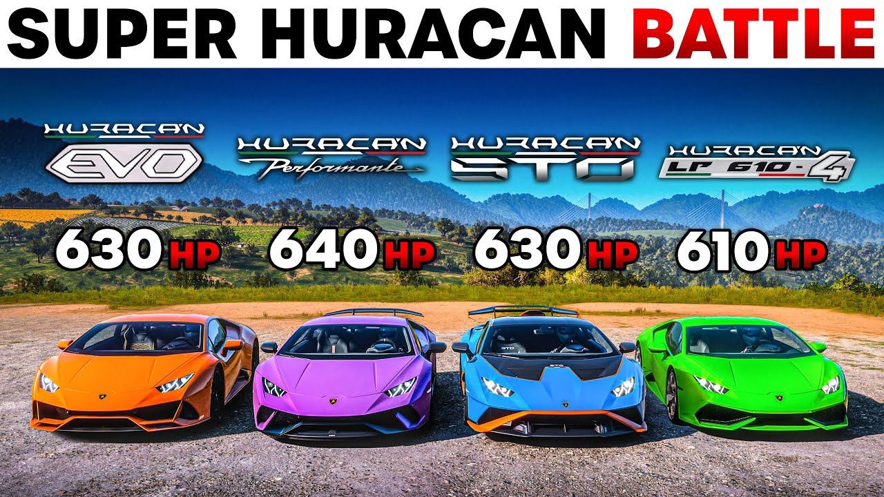 FH5 Huracan STO VS Huracan Performante VS Huracan EVO VS Huracan