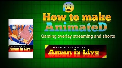 How to make animated gaming overlay | For Live streaming and short video BGMI and Free fire #overlay