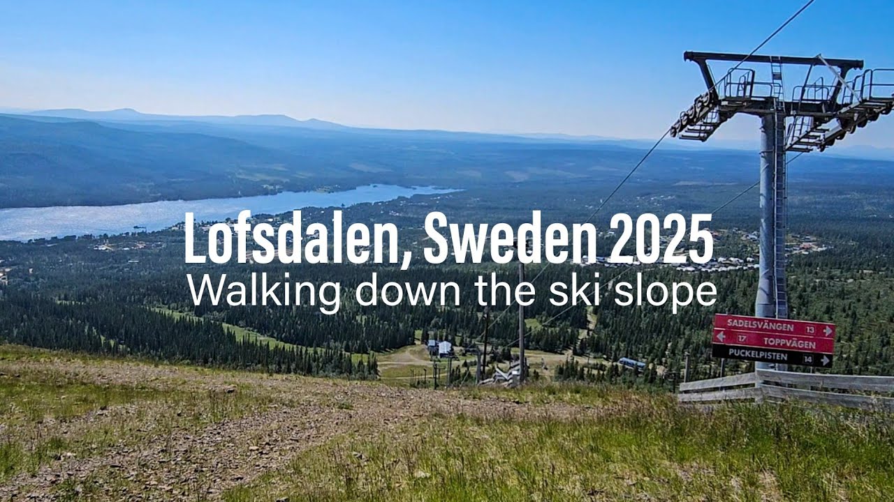 Lofsdalen  - Ski Slope Summer in Lofsdalen - walking video