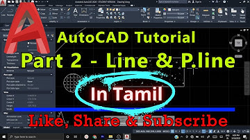How to draw Line and Polyline in AutoCAD - Explained in Tamil