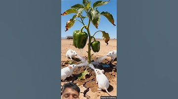 Rats saved the bell peppers from drying by watering them 😭 #ai #tree #save #water