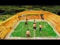 Build Underground Soccer Field With Brands And Football Team World Famous