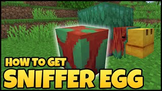 How To Get SNIFFER EGG In MINECRAFT