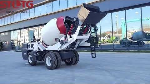 STLTG-3.5 self loading concrete mixer can produce 3.5m3 per batch and 17.5m3/ hour, in test running