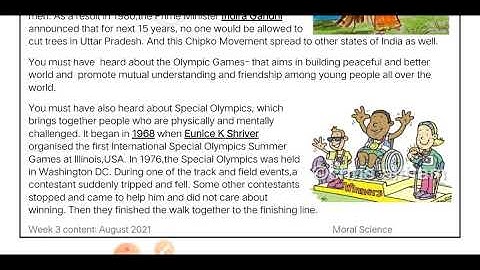 Grade 4 Moral Science 18 08 21 Wednesday Week 4 Building Team Spirit