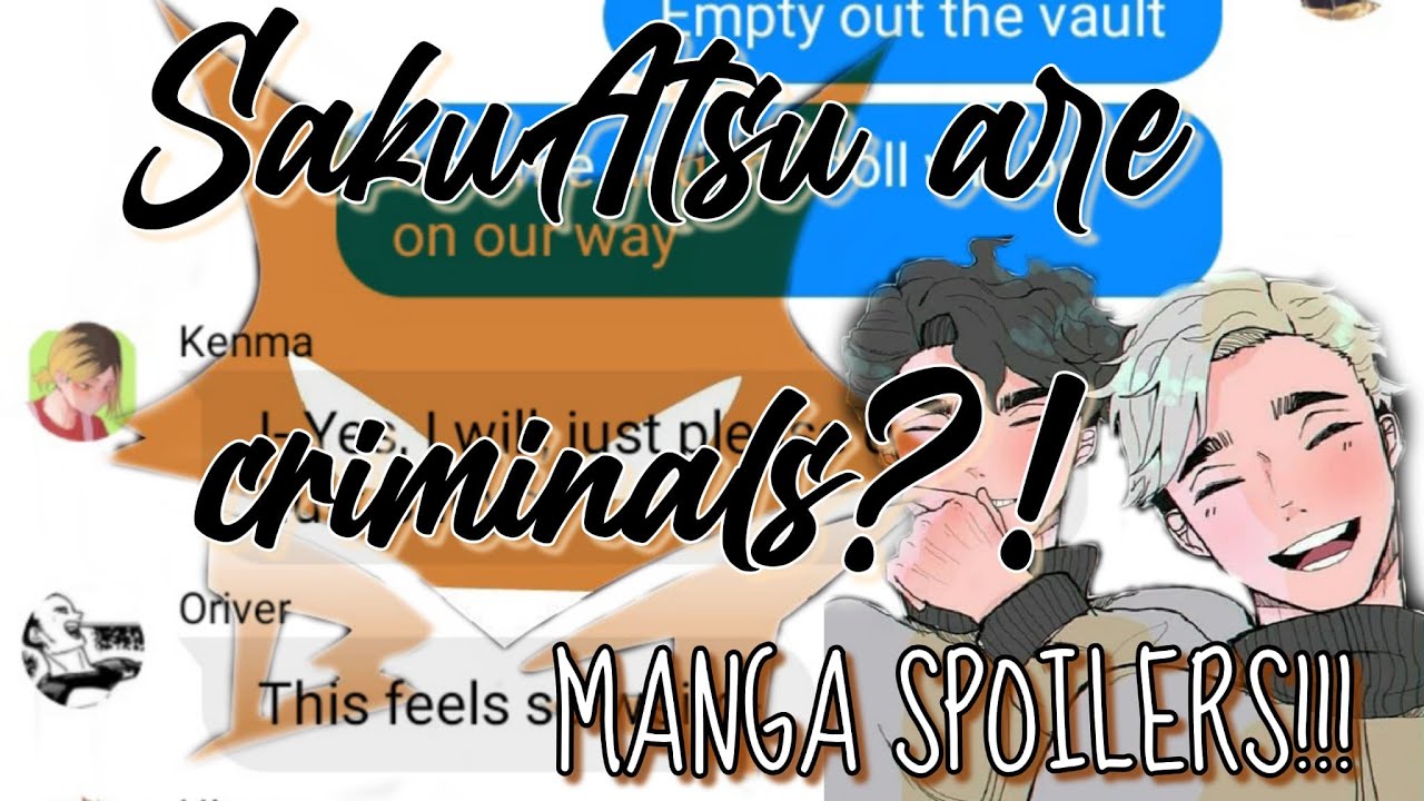 Haikyuu texts lyrics prank. SakuAtsu are partners in crime. MANGA SPOILERS!