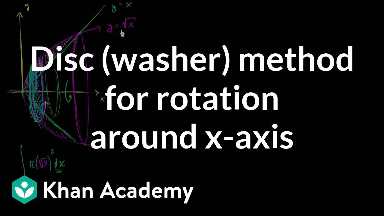 Solid of revolution between two functions (leading up to the washer method) | Khan Academy