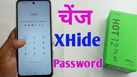 infinix hot 12 play change Xhide password / how to change xhide password infinix hot 12 play