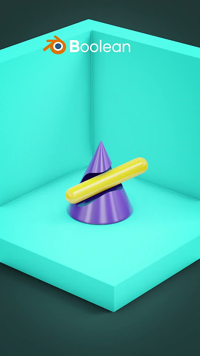Blue Cone's Romance: A Sparkling Love Story with Yellow capsule. Exciting Blender 3D Motion Graphics