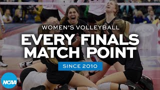 Every NCAA volleyball championship match point since 2010