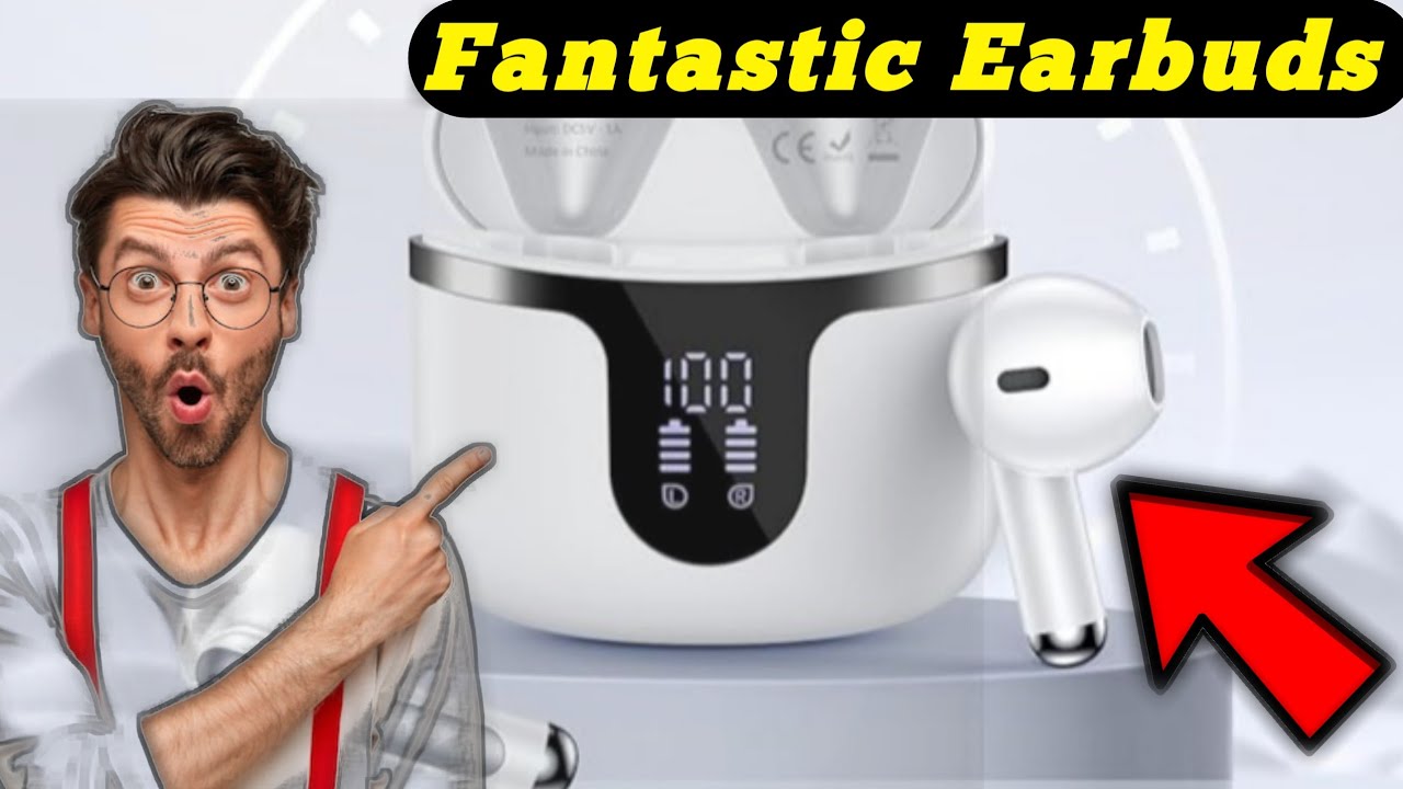 Wireless Earbuds Bluetooth Headphones 5.3 Stereo 50 Hour Playback Ear Buds with LED Display and