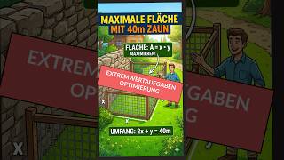 #shorts  EXTREMWERTAUFGABEN DAS REZEPT     #mathe #matheabi #maths