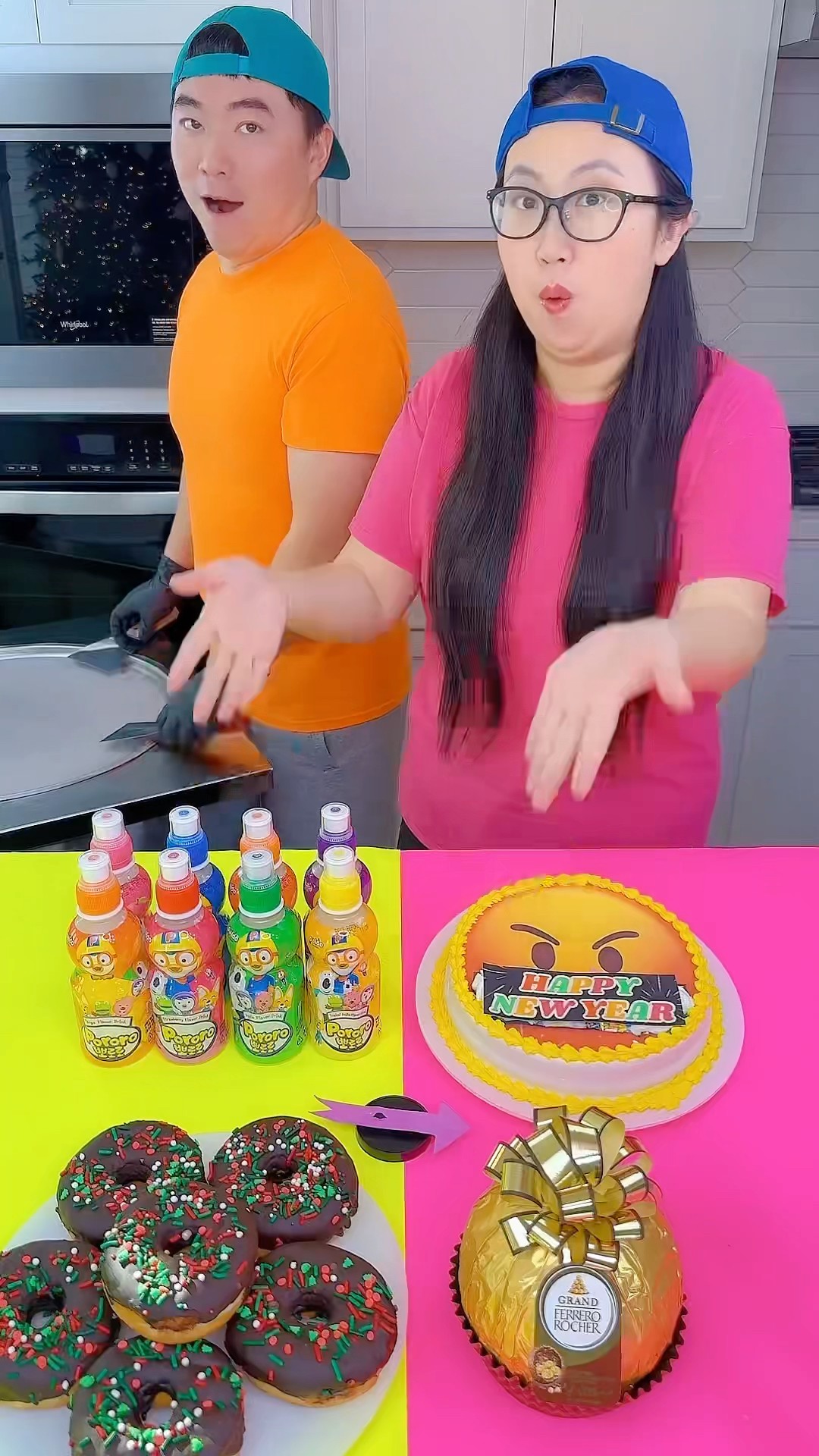 Happy New Year 2025 cake vs Emoji cake ice cream challenge!? #funny by Ethan Funny Family