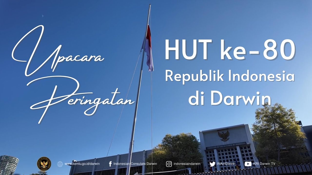 Upacara Peringatan HUT ke-80 Republik Indonesia di Darwin tahun 2025