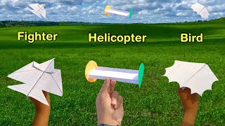 new 3 best flying plane helicopter, top flying plane, 3 best paper helicopter, paper notebook plane