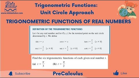 Trigonometric Functions of Real Numbers (Evaluating Trigonometric Functions) | Part 7