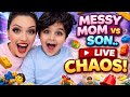 MESSY MOM vs SON… LEGO LIVE CHAOS 😱🧱