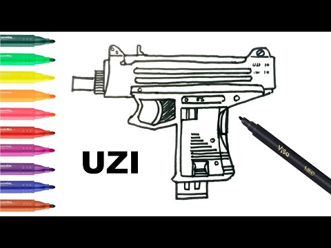 How To Draw Pubg Mobile Uzi I Kolay Pubg Mobile Uzi Çizimi I Uzi Nasıl Çizilir?