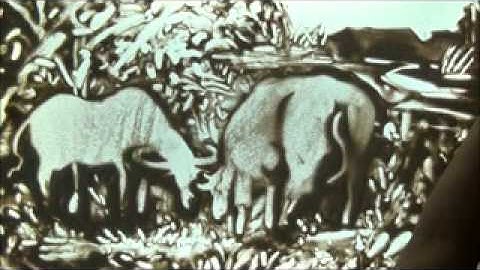 Tranh cát tình yêu quê hương Việt Nam của Lê Phong Giao sand art