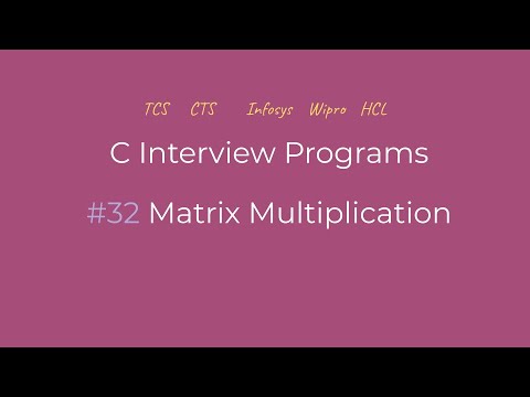 Matrix Multiplication (Tamil)