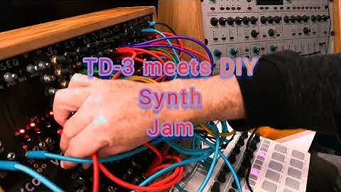 TD-3 meets DIY synth Jam #modular #TD3 #synth #DIY