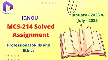 MCS-214  Solved Assignment Jan-23/July-23 || MCA_NEW || IGNOU || Dalaltechnologies