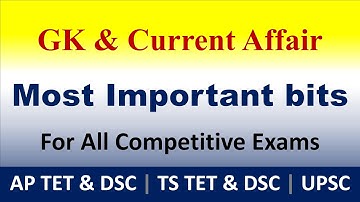 GK and Current Affairs Important Questions | GK & CA for DSC | AP DSC TS DSC #dsc #tet #gk #upsc