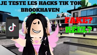 JE TESTE LES HACKS TIK TOK DE BROOKHAVEN 👀 ! ジ