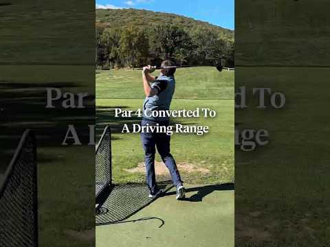 This driving range is actually a converted par 4. 👀