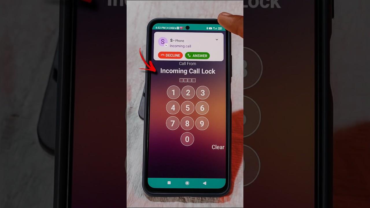 incoming call password lock 
