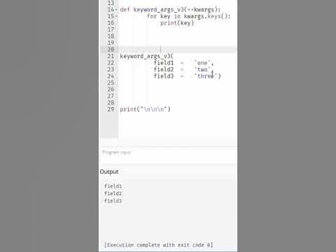 Vid #2 - How to use Python **kwargs, 4 examples. #shorts. - YouTube