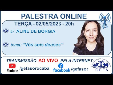 Assista: Palestra Online - c/ ALINE DE BORGIA (02/05/2023)