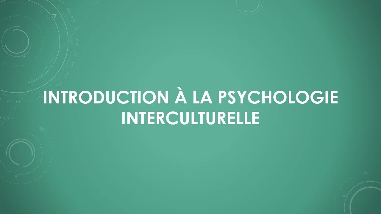 Introduction à la psychologie interculturelle