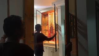 Mandir Door Digital Glass Pesting