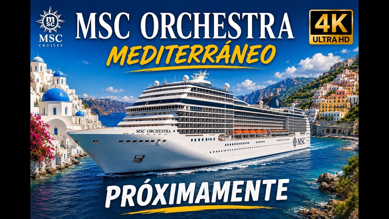 🚢 MSC Orchestra Mediterráneo 4K | Descubre este Espectacular Crucero | Próximamente