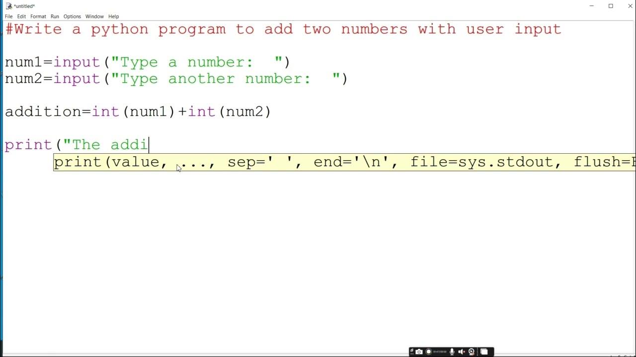 Python program to add two numbers #python #pythonforbeginners # ...