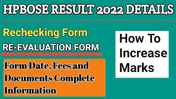 HPBOSE REVALUATION RECHECKING RESULT 2022 - Term 1