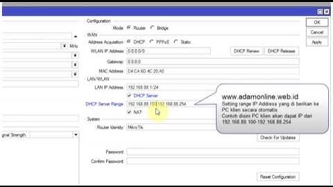 Cara Setting WiFi Akses Point Mikrotik RB751U-2HnD