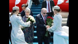 Cumhurbaşkanımız Erdoğan, Hazret Sultan Uluslararası Havalimanında Karşılandı