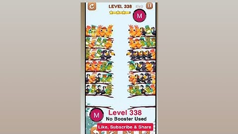 #bird #sort 2 #color #puzzle #level 338 #birdsort #colour #gaming #viral #trending #shorts #solution