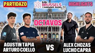 Premier Padel Bruselas P2 Octavos Agustin Tapia y Arturo Coello vs Capra y Chozas | Highlights