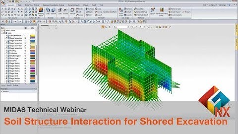 [GTS NX] Soil Structure Interaction for Shored Excavation Using 3D FEM Analysis