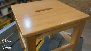 Woodworking / Wooden stool diy / Making a wooden stool / Ahşap tabure yapımı