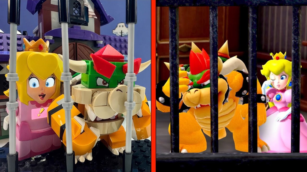 Can Mario Save Princess Peach and Bowser from the Cursed Odyssey? Lego vs Original