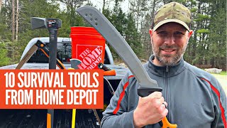 10 Survival Tools from Home Depot: Machete, MASSIVE AXE, A Few Saws, Great Flashlight, and…