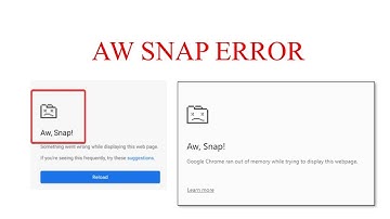 Fix Aw Snap page crashes and other page loading errors