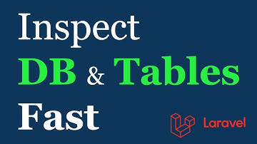 Quickly Inspect Database & Tables in Laravel