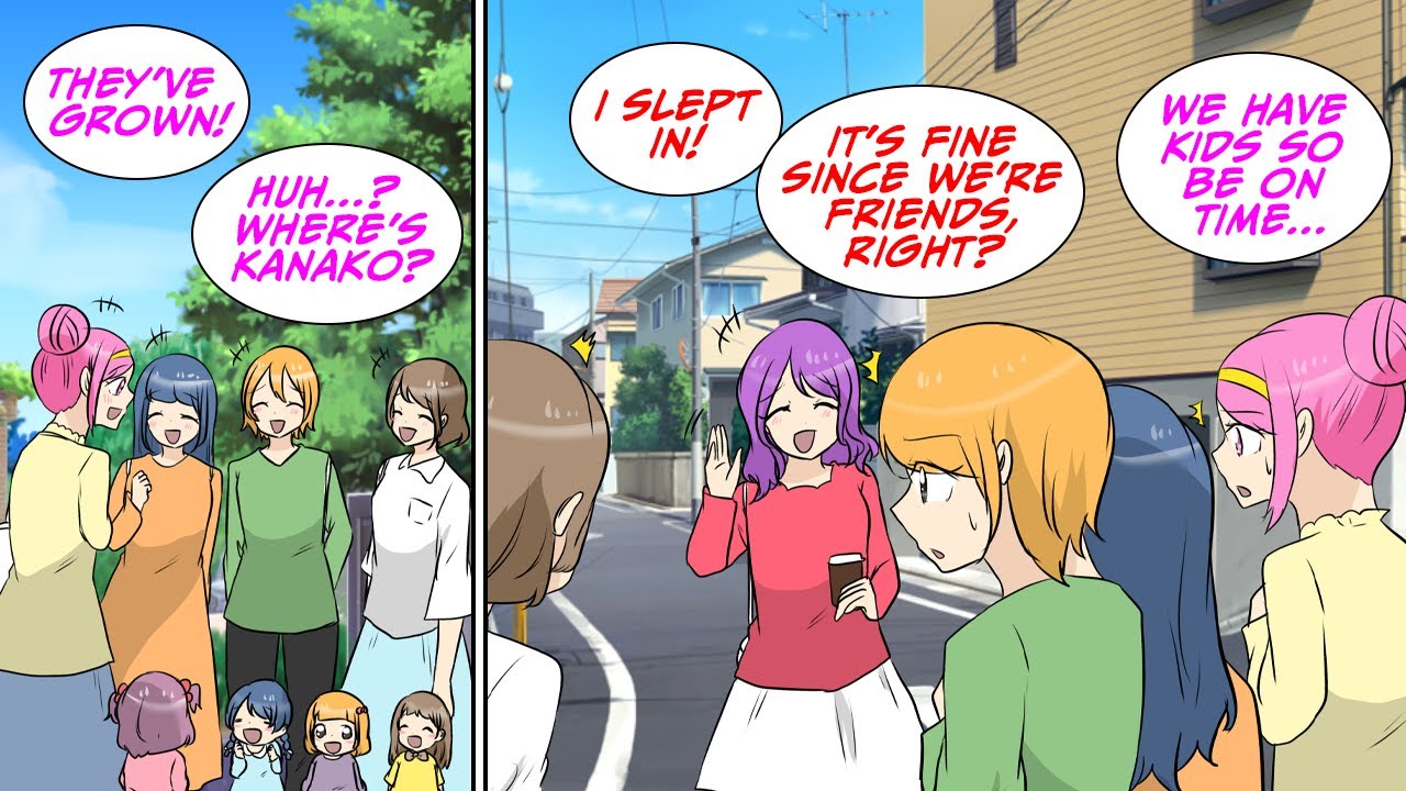 The five of us who were close friends in high school got together with the kids [Manga Dub]