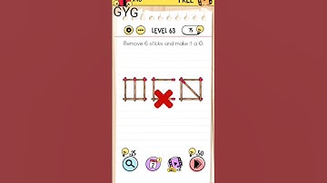 Remove 6 sticks and make it a 10.! Brain Test Level 63!